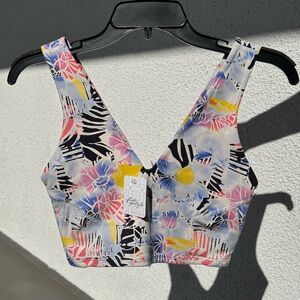 FREE PEOPLE Movement floral print crop top‎ NWT